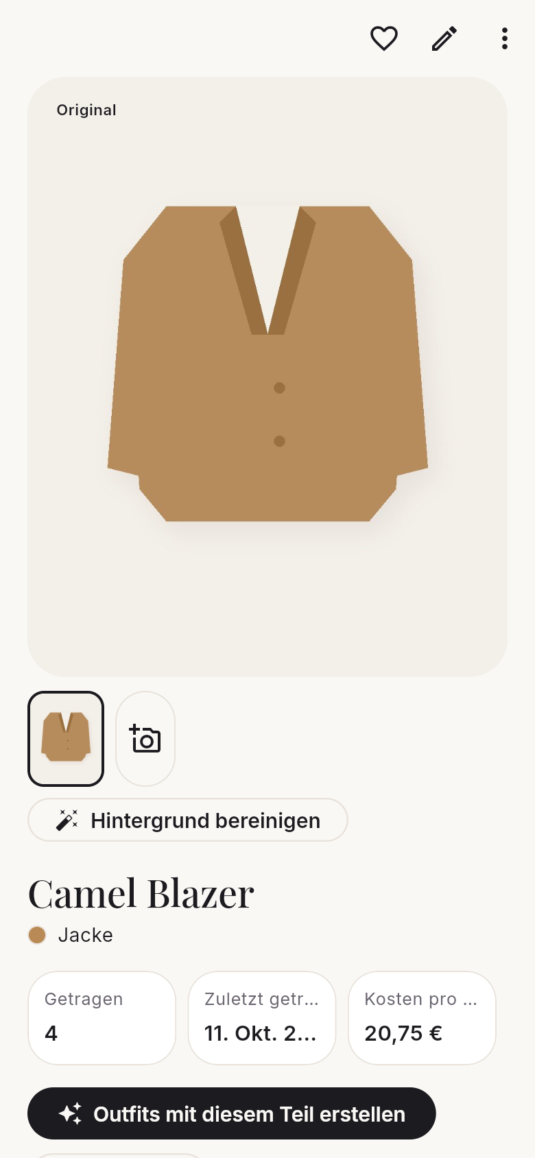 Teil-Details und Pflege
