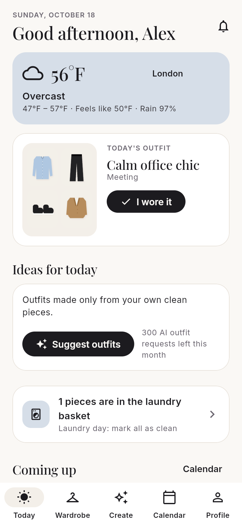 Today: weather and the day's outfit