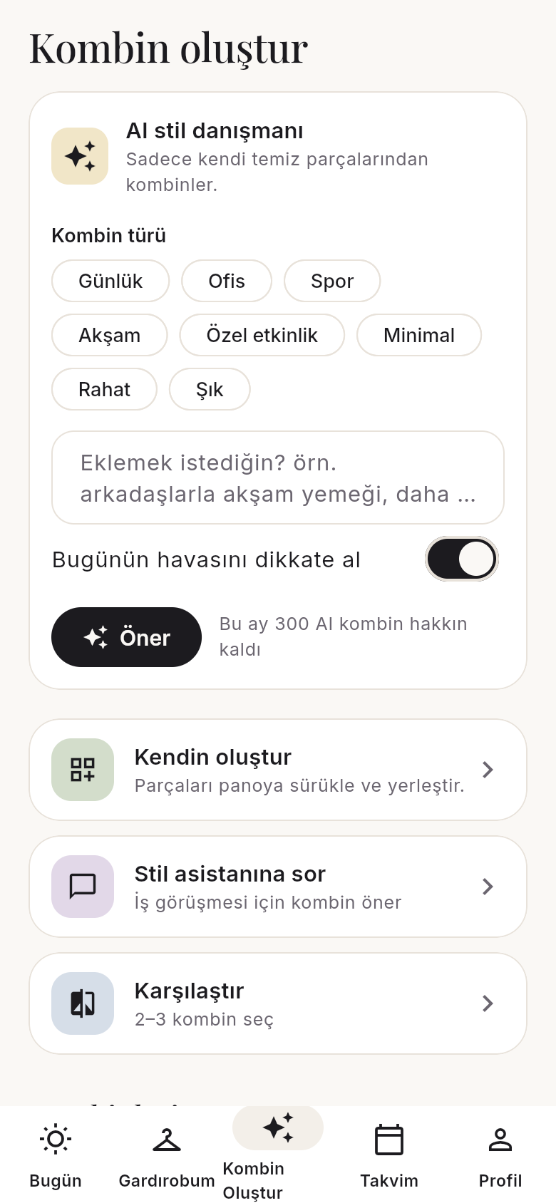 AI stil danışmanı