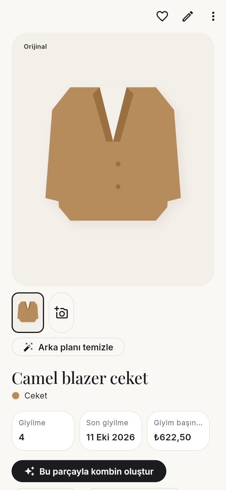Kıyafet detayı ve bakım